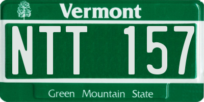 VT license plate NTT157
