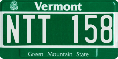 VT license plate NTT158