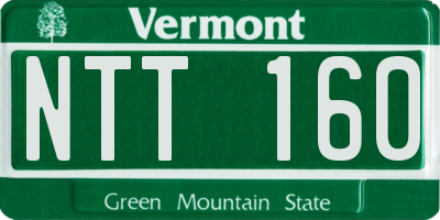 VT license plate NTT160