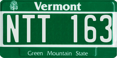 VT license plate NTT163