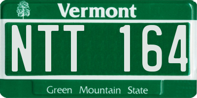 VT license plate NTT164