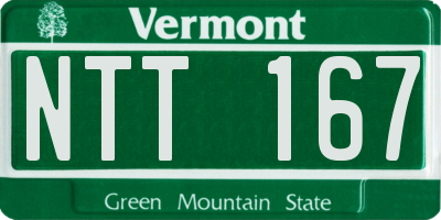 VT license plate NTT167