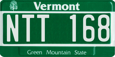 VT license plate NTT168