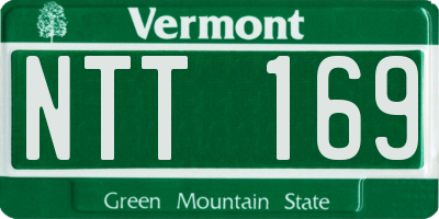 VT license plate NTT169