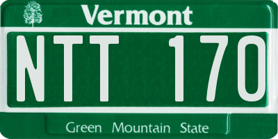 VT license plate NTT170