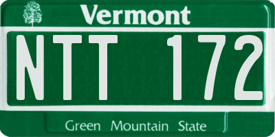 VT license plate NTT172