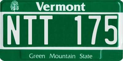 VT license plate NTT175