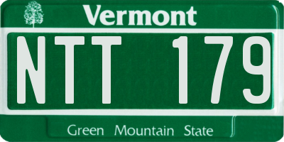 VT license plate NTT179