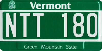 VT license plate NTT180