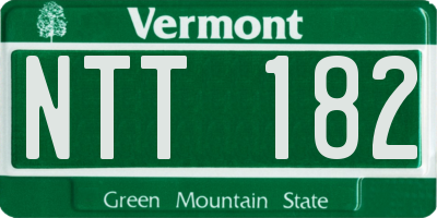 VT license plate NTT182