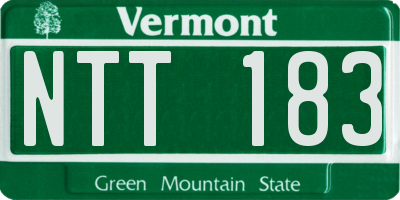 VT license plate NTT183
