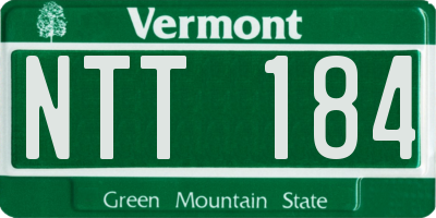 VT license plate NTT184