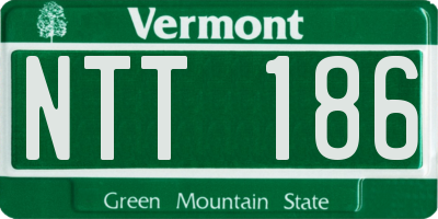 VT license plate NTT186
