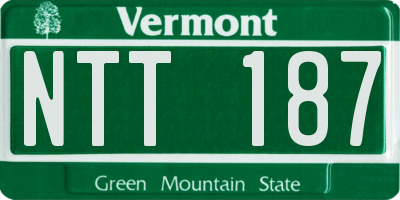 VT license plate NTT187