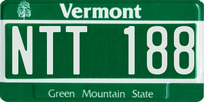 VT license plate NTT188