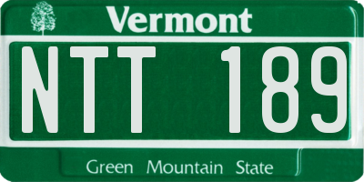 VT license plate NTT189