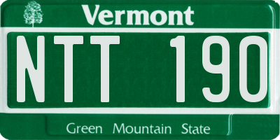 VT license plate NTT190