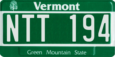 VT license plate NTT194