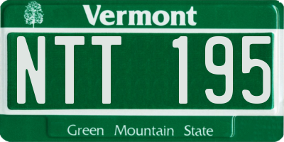 VT license plate NTT195