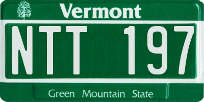 VT license plate NTT197