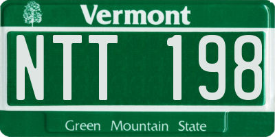 VT license plate NTT198