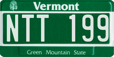 VT license plate NTT199
