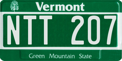 VT license plate NTT207