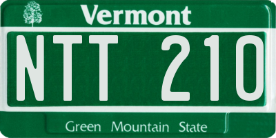 VT license plate NTT210