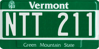 VT license plate NTT211