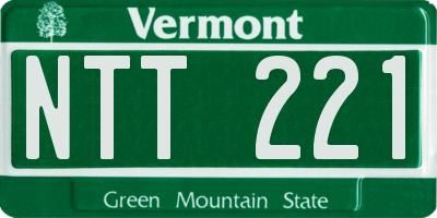 VT license plate NTT221