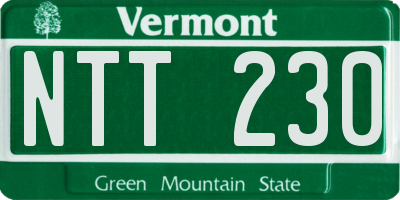 VT license plate NTT230