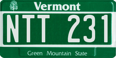 VT license plate NTT231