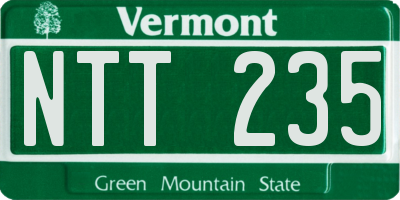 VT license plate NTT235