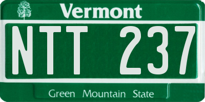 VT license plate NTT237