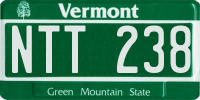VT license plate NTT238