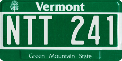 VT license plate NTT241