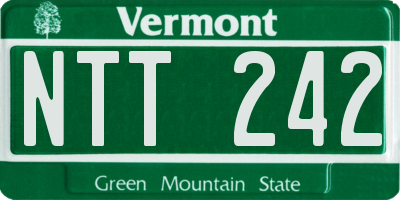VT license plate NTT242