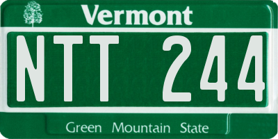 VT license plate NTT244