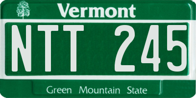 VT license plate NTT245