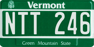 VT license plate NTT246