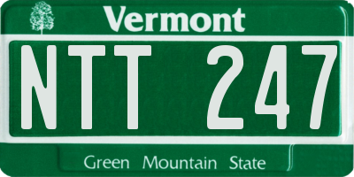 VT license plate NTT247