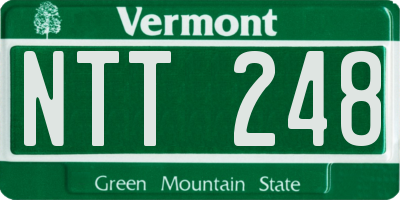 VT license plate NTT248