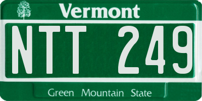 VT license plate NTT249