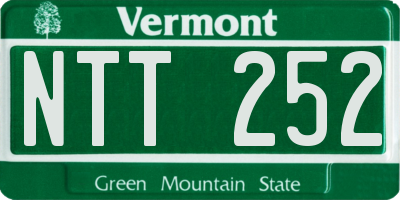VT license plate NTT252