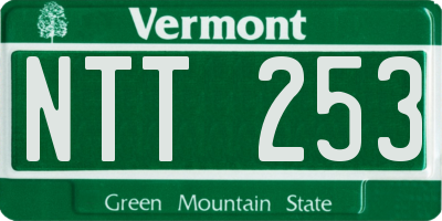 VT license plate NTT253