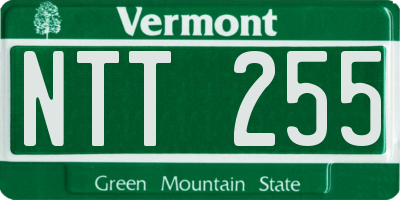VT license plate NTT255