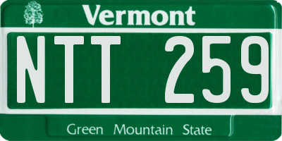 VT license plate NTT259