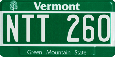 VT license plate NTT260