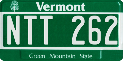 VT license plate NTT262