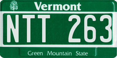 VT license plate NTT263